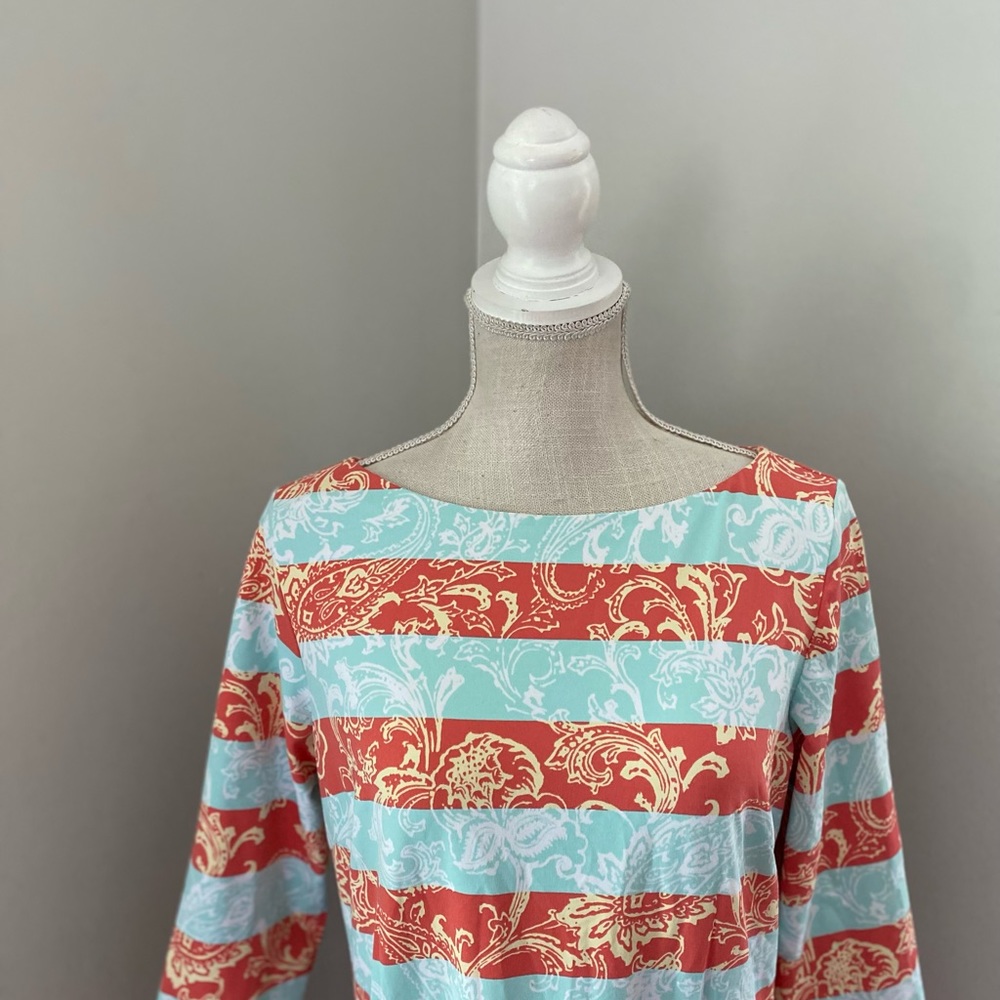 J Mclaughlin Catalina Cloth Paisley Stripe Print … - image 2